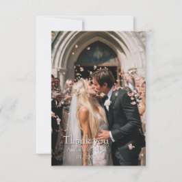 Danke, Custom Foto Wedding Card Dankeskarte