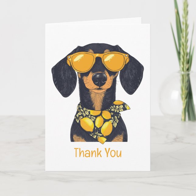 Danke Dackel Hunde Sonnenbrille Lemons (Vorderseite)