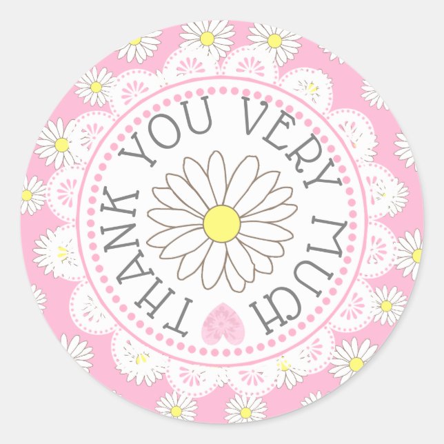 Danke, Daisy Themed Stickers (Vorderseite)