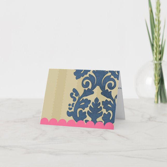 Danke, Damask Dankeskarte (Vorderseite)