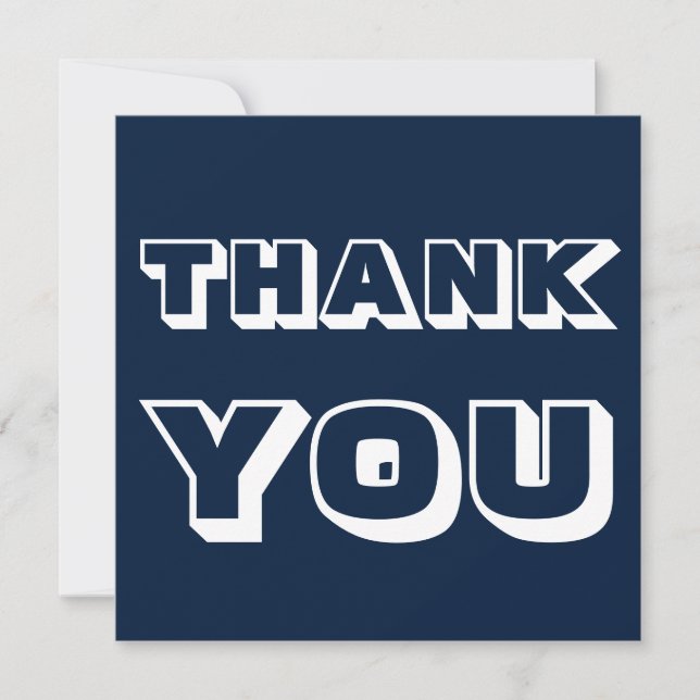Danke, danke, blau, navy karte (Vorderseite)