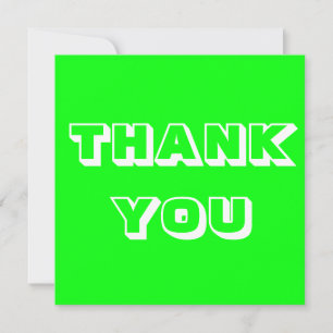 Danke, danke, neon-grün weiß karte