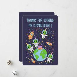 Danke, dass du an meinem kosmischen Geburtstagsbas Feiertagskarte