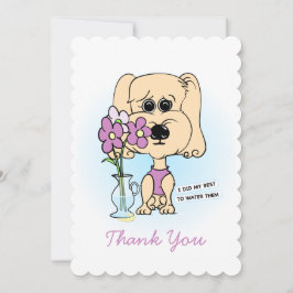 Danke, dass du auf meinen Hund gegangen bist Flat Dankeskarte