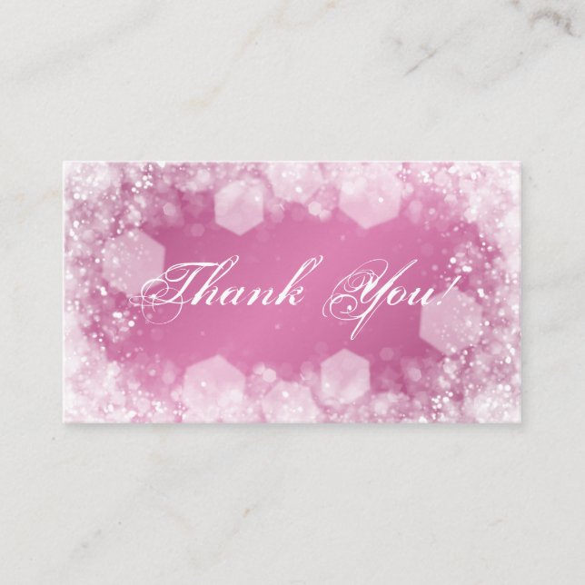Danke, dass du Baby Dusche Night Sparkle Pink eing Begleitkarte (Vorderseite)
