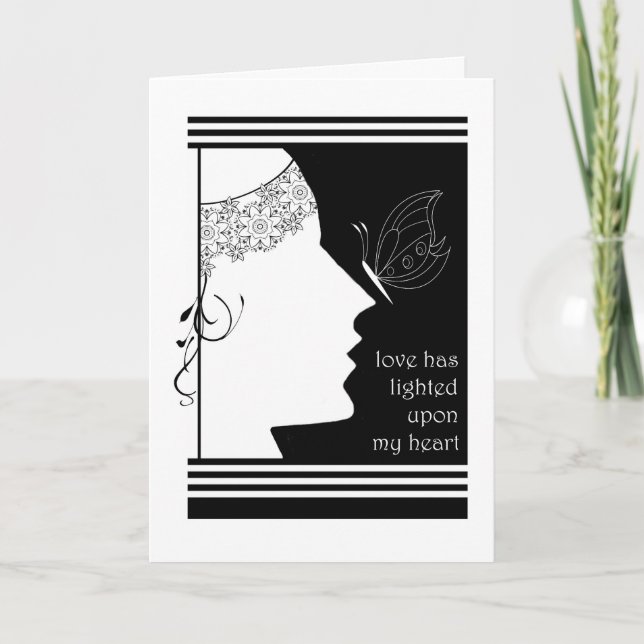 Danke, dass du bei meiner Hochzeit bist, Retro Art Dankeskarte (Vorderseite)