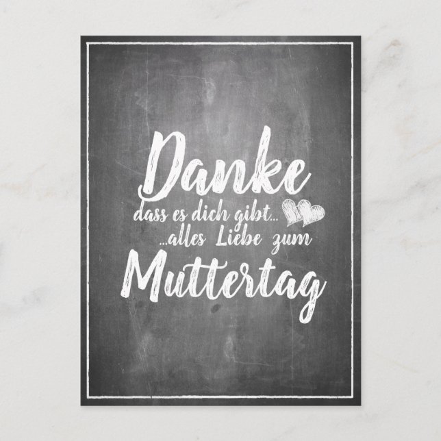 Danke, dass du bist! Muttertagskappe Feiertagspostkarte (Vorderseite)