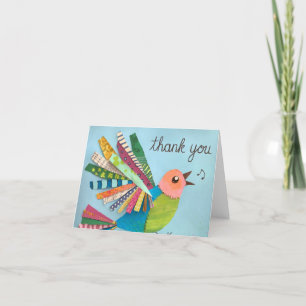 Danke, dass du Collage Bird gesungen hast Dankeskarte