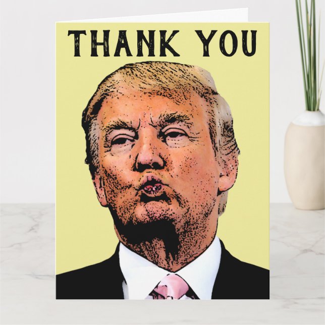 DANKE, DASS DU DONALD TRUMP KISS KARTET KARTE (Vorderseite)