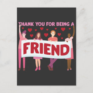 Danke, dass du ein Freund mit positiver Einstellun Postkarte
