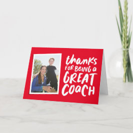 Danke, dass du ein großartiger Trainer in Rot und  Karte