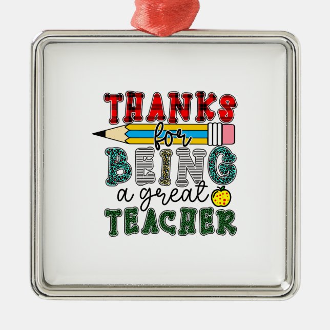 Danke, dass du ein guter Lehrer bist Ornament Aus Metall (Vorne)