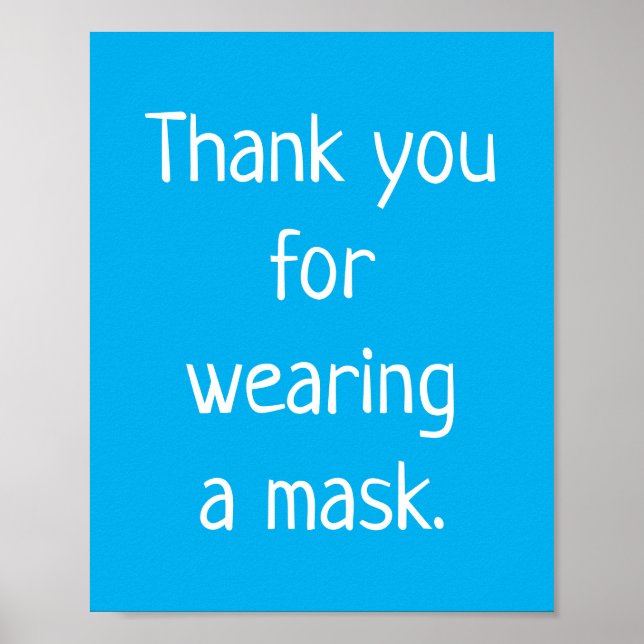 Danke, dass du ein Maskenposter getragen hast Poster (Vorne)