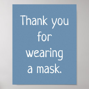 Danke, dass du ein Maskenposter getragen hast Poster