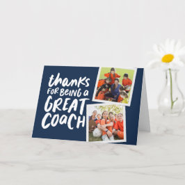 Danke, dass du ein toller Coach zwei Foto bist Karte