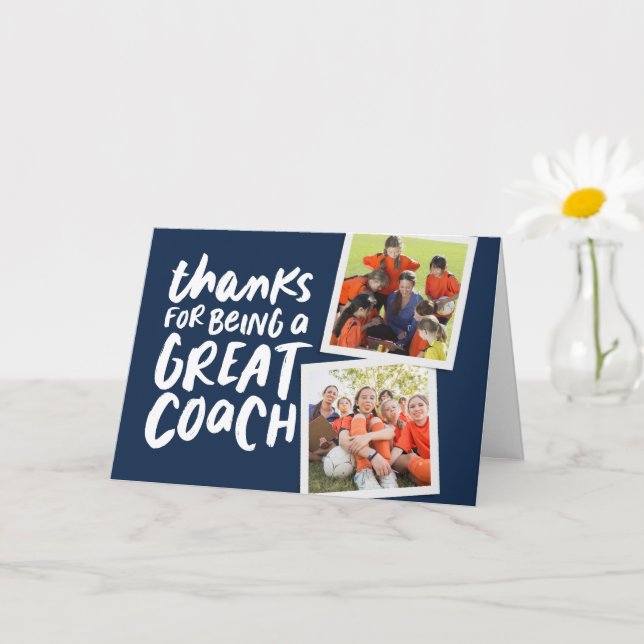 Danke, dass du ein toller Coach zwei Foto bist Karte (Kleine Pflanze)