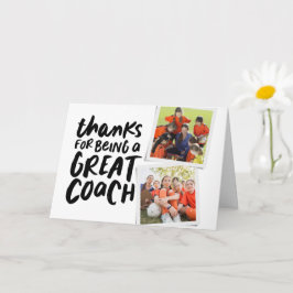 Danke, dass du ein toller Coach zwei Foto bist Karte