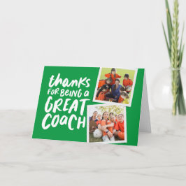 Danke, dass du ein toller Coach zwei Foto bist Karte