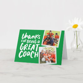 Danke, dass du ein toller Coach zwei Foto bist Karte