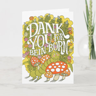 Danke, dass du geboren wurdest Letterpress-Karte Karte