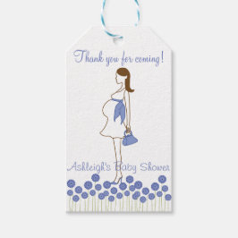 Danke, dass du gekommen bist! Blue Silhouette Baby Geschenkanhänger