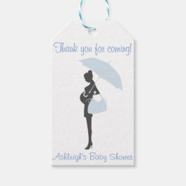 Danke, dass du gekommen bist! Blue Silhouette Baby Geschenkanhänger