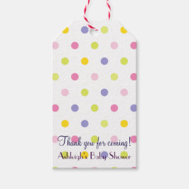 Danke, dass du gekommen bist! Pastel Polka Dot Bab Geschenkanhänger