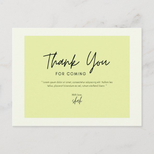  Danke, dass du gekommen bist  Postkarte (Vorderseite)