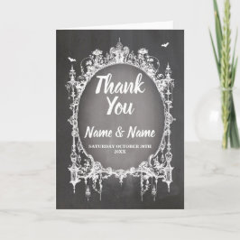 Danke, dass du gotische Hochzeit Halloween Rustika Dankeskarte