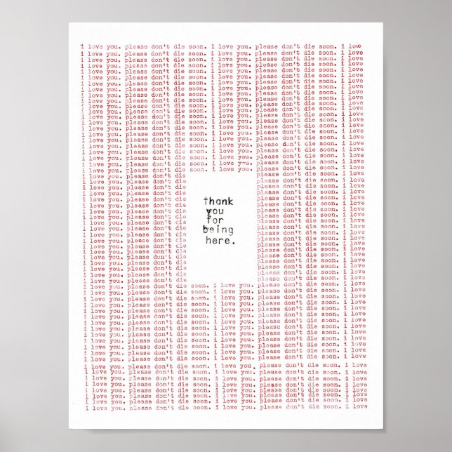 Danke, dass du hier warst poster (Vorne)