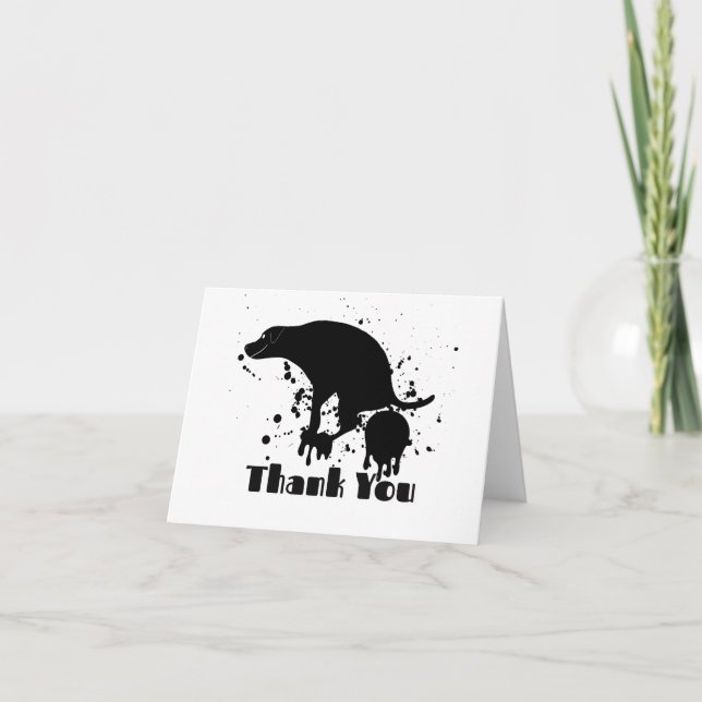 Danke, dass du Hund Gekackt hast Dankeskarte (Vorderseite)