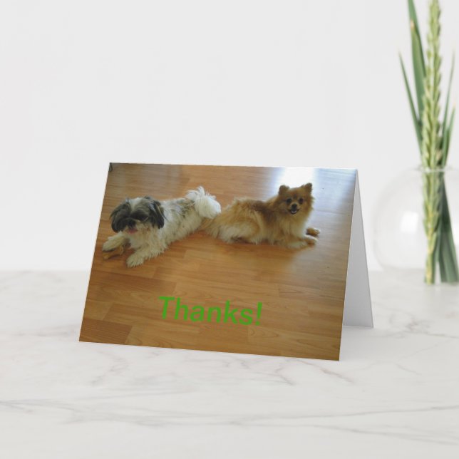 Danke, dass du immer deinen Rücken gehabt hast, Hu Dankeskarte (Vorderseite)