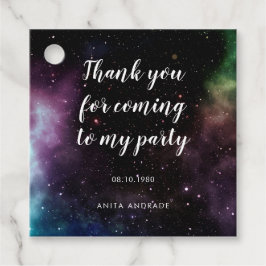 Danke, dass du in meinem Party Galaxy Birthday Spa Geschenkanhänger