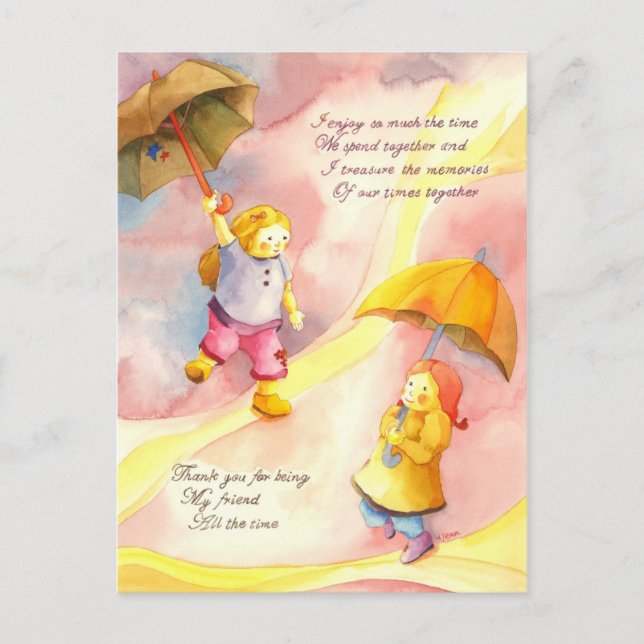 Danke, dass du mein Freund bist Postkarte (Vorderseite)