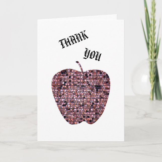 Danke, dass du mein Lehrer Stached Glass Apple bis Dankeskarte (Vorderseite)