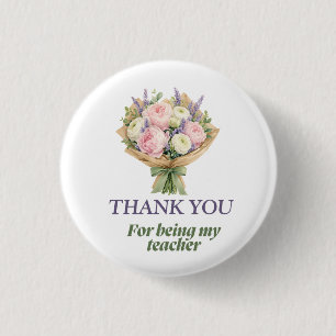 Danke, dass du mein Lehrer warst - Florale Ansteck Button