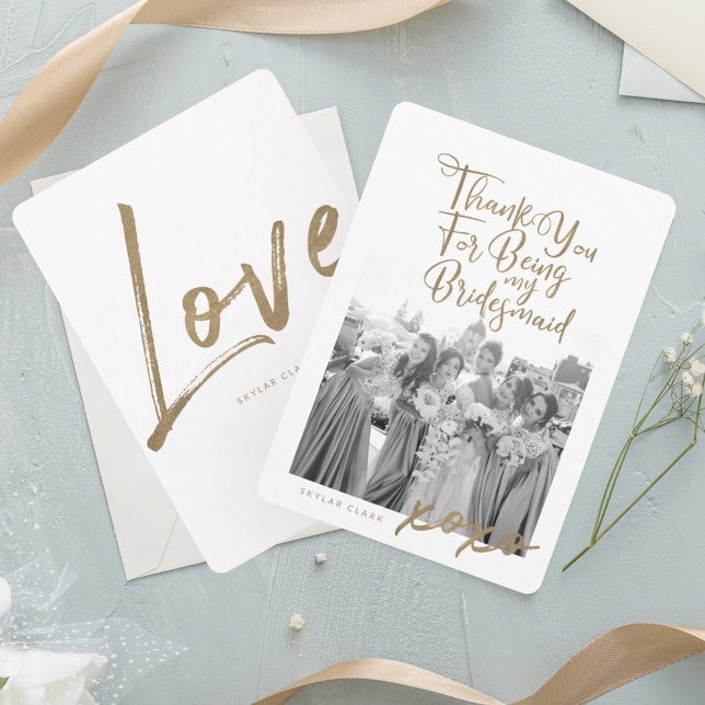 Danke, dass du mein trendy Foto von Bridesmaid bis Dankeskarte (Von Creator hochgeladen)