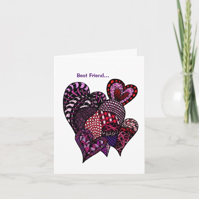Danke, dass du mein valentiner Freund bist Karte (Vorderseite)