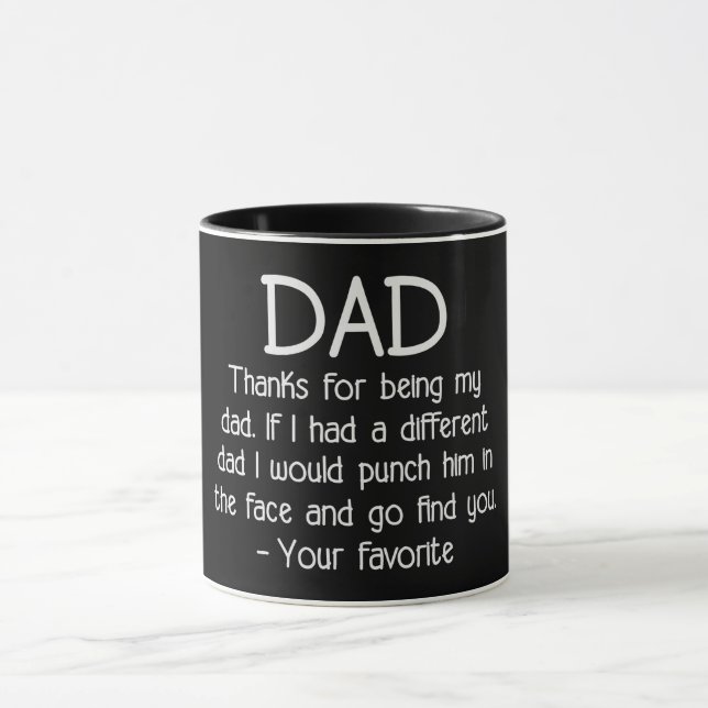 Danke, dass du mein Vater bist Tasse (Zentrum)