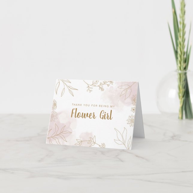 Danke, dass du meine Blumen-Mädchen-Hochzeitskarte Karte (Vorderseite)