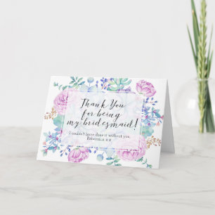 Danke, dass du meine Bridesmaid-Karte-Sukkulenten Dankeskarte