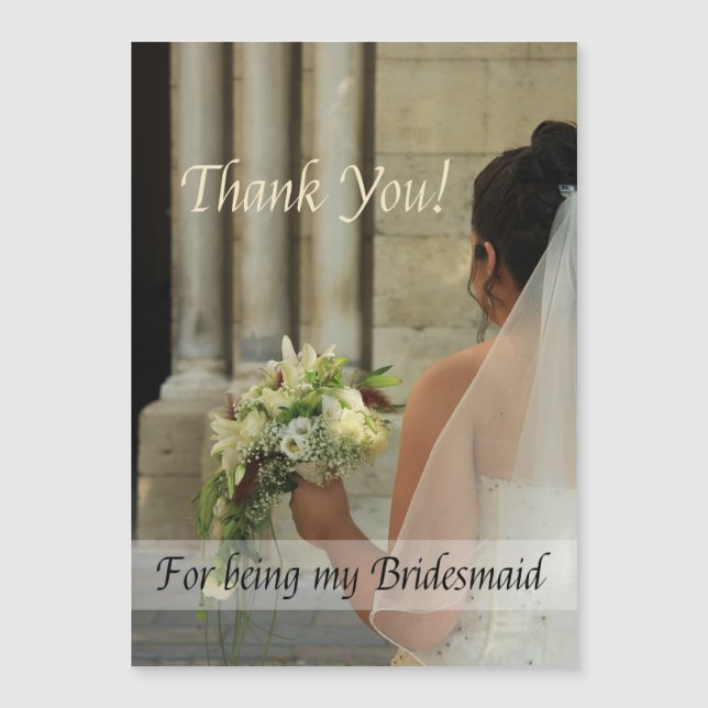 Danke, dass du meine Bridesmaid warst Magnetkarte (Vorderseite)
