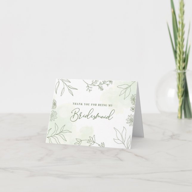 Danke, dass du meine Bridesmaid Wedding Card bist Karte (Vorderseite)