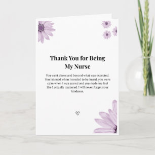 Danke, dass du meine Krankenschwester warst Karte