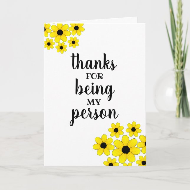 Danke, dass du meine Person bist Karte (Vorderseite)