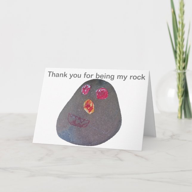 Danke, dass du meine Rockkarte bist Dankeskarte (Vorderseite)
