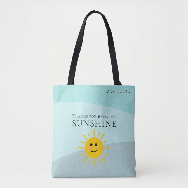 Danke, dass du meine Sunshine Teacher Tasche bist (Vorderseite)