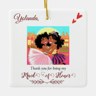 Danke, dass du meine Trauzeugin Bridesmaid bist Keramikornament