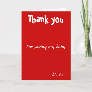 Danke, dass du meinen Arzt gerettet hast Dankeskarte