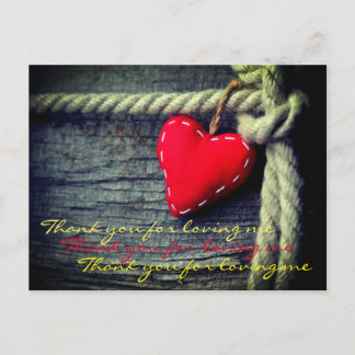 Danke, dass du mich auf Postkarte liebst